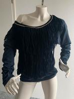 Elisabetta franchi shirt met franjes maat it 44, Maat 38/40 (M), Elisabetta Franchi, ., Zwart