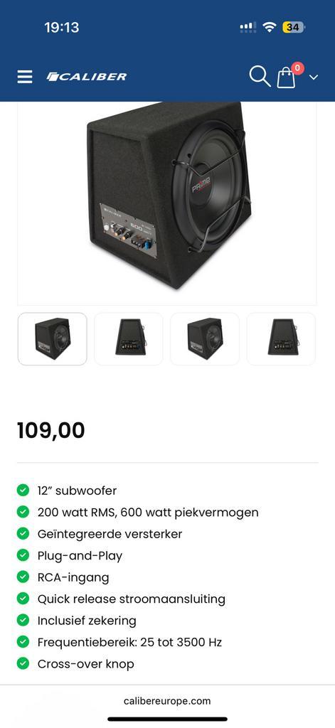 CALIBER SUBWOOFER, Auto diversen, Autospeakers, Zo goed als nieuw, Ophalen of Verzenden