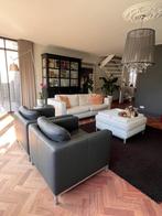 Bank/2 fauteuils/hocker/vloerkleed/dressoir en wandkast, Ophalen, Gebruikt, Overige materialen, Modern