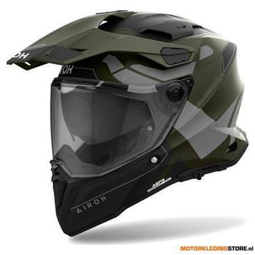 Airoh Commander 2 Reveal Adventure helm, Zwart-Groen beschikbaar voor biedingen
