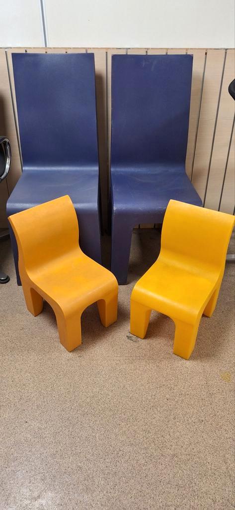 Richard Hutten Stoelen 2 x groot 2 x klein, Huis en Inrichting, Stoelen, Gebruikt, Eén, Kunststof, Overige kleuren, Ophalen