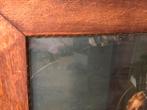 AFBEELDING MADONNA MET KIND IN OUDE HOUTEN LIJST, Antiek en Kunst, Ophalen