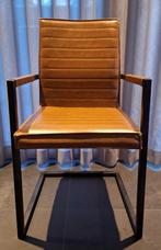 Te Koop: 4 Eetkamerstoelen Microleder Cognac, Huis en Inrichting, Stoelen, Ophalen, Zo goed als nieuw, Overige kleuren, Vier