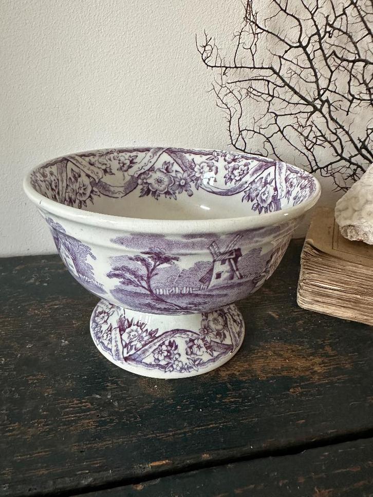 Paarse kastkom Packhorse van Regout, Antiek en Kunst, Antiek | Keramiek en Aardewerk, Ophalen of Verzenden