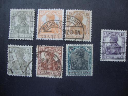 Duitse Rijk serie 98-104 Gestempeld,, Postzegels en Munten, Postzegels | Europa | Duitsland, Gestempeld, Overige periodes, Ophalen of Verzenden