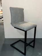 Barstoel grijs, set van 2, zit hoogte 66 cm, Met voetsteun, 60 tot 90 cm, Nieuw, Ophalen of Verzenden