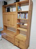 Grenen boeken-opberg kast, Ophalen, Gebruikt, 100 tot 150 cm, 200 cm of meer