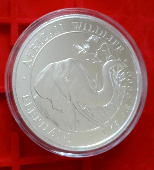 Zilveren Kg Somalische Olifant 2019 honderden euro goedkoper, Postzegels en Munten, Edelmetalen en Baren, Zilver, Ophalen of Verzenden