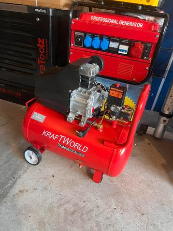 Compressor 50L 230v nieuw 2 aansluitingen beschikbaar voor biedingen