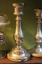 Antieke franse zilverglas mercure kwikzilver kandelaar, Ophalen
