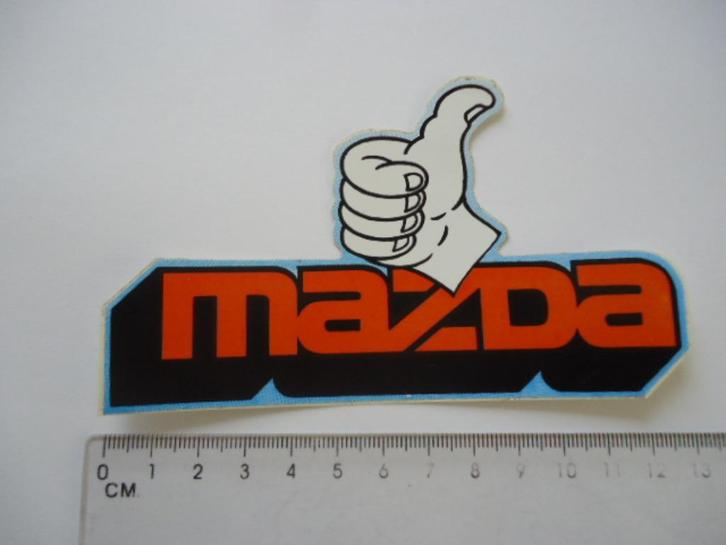 sticker oud MAZDA AUTO Japan oldtimer ok oke retro - 3 --, Verzamelen, Stickers, Zo goed als nieuw, Bedrijf of Vereniging, Verzenden
