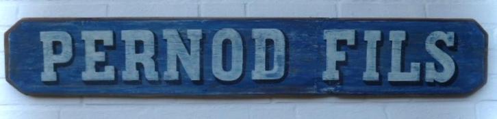 Groot houten Frans reclamebord/Pernod Fils/mancave/Frankrijk, Verzamelen, Merken en Reclamevoorwerpen, Zo goed als nieuw, Reclamebord