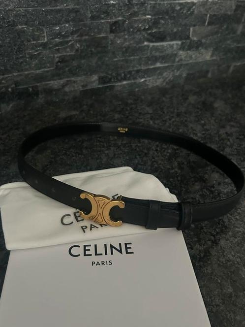 Celine triomphe belt riem genuine leather!, Kleding | Dames, Riemen en Ceinturen, Nieuw, Heupriem, 100 cm of meer, Zwart, Echt leder