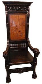 19de eeuwse zeldzame troonzetel!, Antiek en Kunst, Ophalen