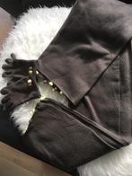 Groene poncho cape fleece stola met handschoenen maat S, Ophalen of Verzenden, Sjaal, Gedragen, Stola