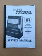 Service Manual: Rock-Ola 480/ Techna (1980) jukebox nieuw !, Ophalen of Verzenden, Nieuw, 1950 tot 1960, Seeburg