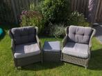 Royal Patio tuinstoelen incl tafeltje, Tuin en Terras, Tuinsets en Loungesets, Bijzettafel, Zo goed als nieuw, Wicker, Ophalen