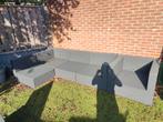 Grijze Wicker Loungeset, 5 zitplaatsen, Gebruikt, Bank, Ophalen of Verzenden