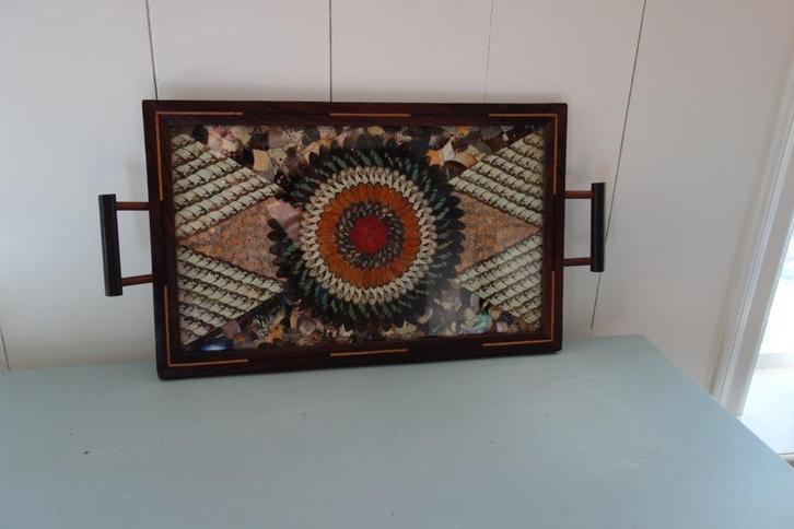 Prachtig jaren 40 vintage vlinder dienblad, Antiek en Kunst, Antiek | Woonaccessoires, Ophalen of Verzenden