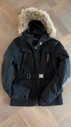 Mooie warme zwarte moscow dames winterjas maat M dons bont, Maat 38/40 (M), Zwart, Ophalen of Verzenden, Moscow