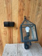 Vintage Wandlamp Buiten, Huis en Inrichting, Ophalen of Verzenden, Gebruikt, Glas