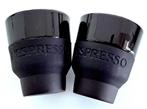 NESPRESSO TOUCH BERLIN DESIGN ESPRESSO KOPJES ZWART KERAMIEK, Ophalen, Keramiek, Zo goed als nieuw, Overige stijlen