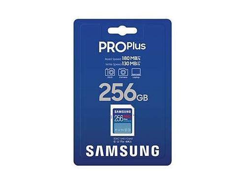 Samsung PRO Plus - 256GB - 180MB/s SDXC, Audio, Tv en Foto, Fotografie | Geheugenkaarten, Nieuw, SDXC, 128 GB, Ophalen of Verzenden