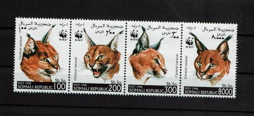 somalie pf wwf serie caracal katachtige zoogdieren wildlife, Postzegels en Munten, Postzegels | Thematische zegels, Postfris, Dier of Natuur