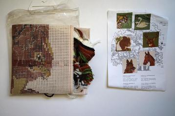 borduurpakket Kruissteek kussen kit Eekhoorn garen beschikbaar voor biedingen