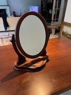 Mahoniehouten kaptafel spiegel, Antiek en Kunst, Ophalen, Ovaal, Minder dan 50 cm