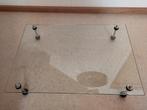 glazen tafel, Huis en Inrichting, Tafels | Salontafels, Minder dan 50 cm, 50 tot 100 cm, Ophalen of Verzenden, Zo goed als nieuw