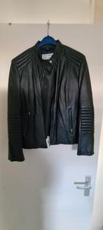 Zwarte leren dames  zomer jasje., Ophalen, Zo goed als nieuw, Maat 42/44 (L), Zwart