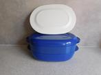 Tupperware Tupperwave 200 Blauw Magnetron schaal en deksel, Ophalen of Verzenden, Zo goed als nieuw, Blauw, Schaal