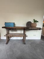 Oude werkbank | side table | koffiecorner | koffiebar, Doe-het-zelf en Verbouw, Werkbanken, Ophalen, Gebruikt, 170 cm of meer