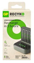 4x AA batterij oplaadbaar 2600mAh + snellader, Ophalen, Nieuw, Oplaadbaar