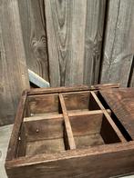 Theedoos XL - Vintage Houten Opbergdoos, Minder dan 50 cm, Nieuw, Minder dan 50 cm, Ophalen of Verzenden