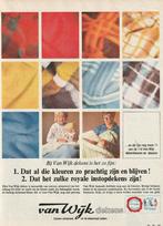 Retro reclame 1964 Van Wijk Leiden wollen dekens heel royaal, Verzenden, Overige typen