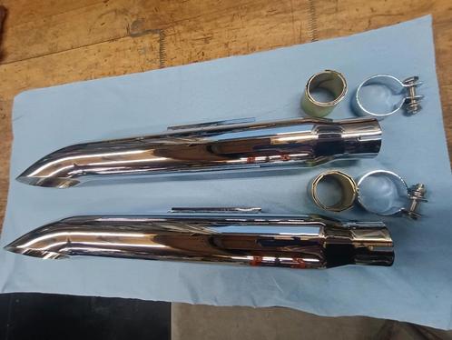 Set dempers , slash cut uitvoering , side pipes, Motoren, Onderdelen | Harley-Davidson, Nieuw, Ophalen of Verzenden
