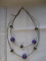TOENGA paars zilverkleurige ketting goede staat, Sieraden, Tassen en Uiterlijk, Ophalen of Verzenden, Zo goed als nieuw, Paars