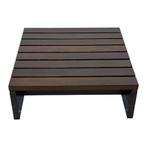 Vintage salontafel slatted latten Wengé massief jaren 70, Huis en Inrichting, Tafels | Salontafels, 100 tot 150 cm, Vintage, 50 tot 100 cm