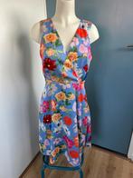 Steps chique jurkje blauw bloemen satijn 38, Maat 38/40 (M), Blauw, Ophalen of Verzenden, Zo goed als nieuw