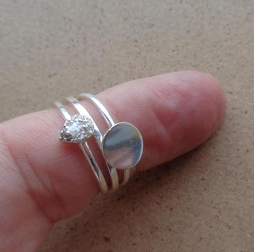 zilveren ringen STE-BEE set van drie [952] beschikbaar voor biedingen