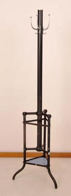 Antieke metalen staande kapstok, Huis en Inrichting, Woonaccessoires | Kapstokken, Ophalen, Gebruikt, Metaal, Staande kapstok