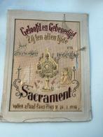 3 antieke religieuze devotieplaten ca. 1900 reliëf karton, Verzenden, Gebruikt