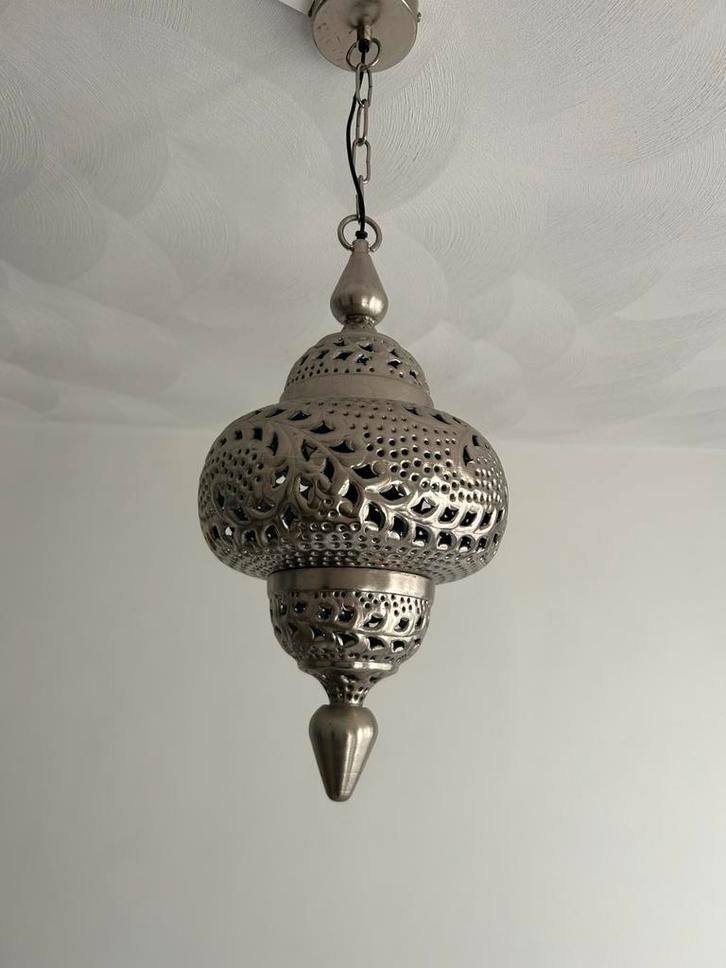 Marokkaanse hanglamp, Huis en Inrichting, Lampen | Hanglampen, Gebruikt, Minder dan 50 cm, Metaal, Ophalen