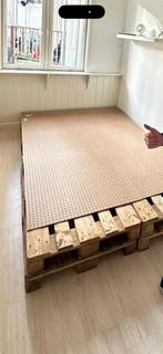 Pallet Bed - 8 Pallets + Bovenplaat. Moet deze week weg, Ophalen, Gebruikt, 90 cm, Bruin