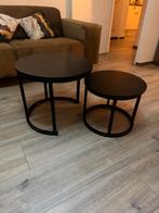 Ronde Salon Tafel Set mango hout- Prima Conditie, Minder dan 45 cm, Minder dan 55 cm, Rond, Ophalen of Verzenden