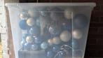Grote doos kerstballen blauwe en zilver, Ophalen, Zo goed als nieuw