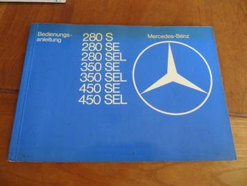 Instructieboek Mercedes S-klasse 280S/SE/SEL 350SE/L 450SE/L beschikbaar voor biedingen