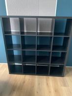 Ikea Kallax kast zwartbruin 4x4, Ophalen, Zo goed als nieuw, 25 tot 50 cm, 100 tot 150 cm